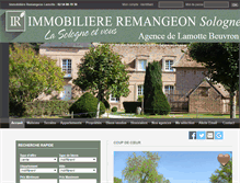 Tablet Screenshot of immo-remangeon-sologne.fr
